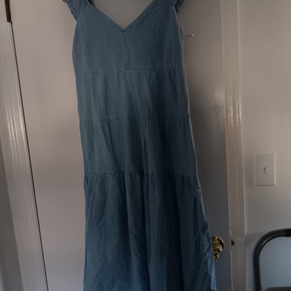 Women's denim maxi dress